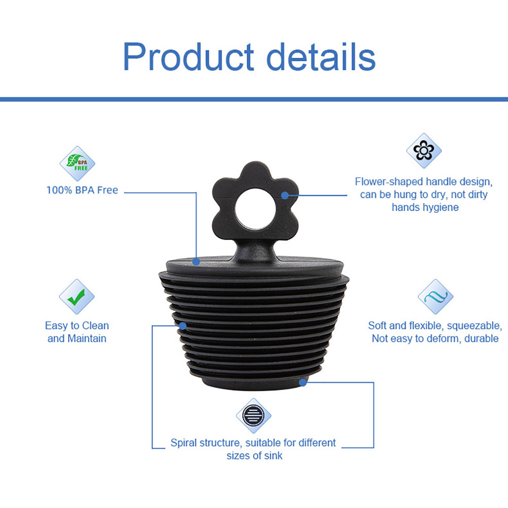Silikon Quaddel Universal- Silikon Waschbecken Stecker Badewanne Stecker Boden Ablauf Wasser Lagerung Kanalisation Waschbecken Abdeckung Küche Schlecht Zubehör
