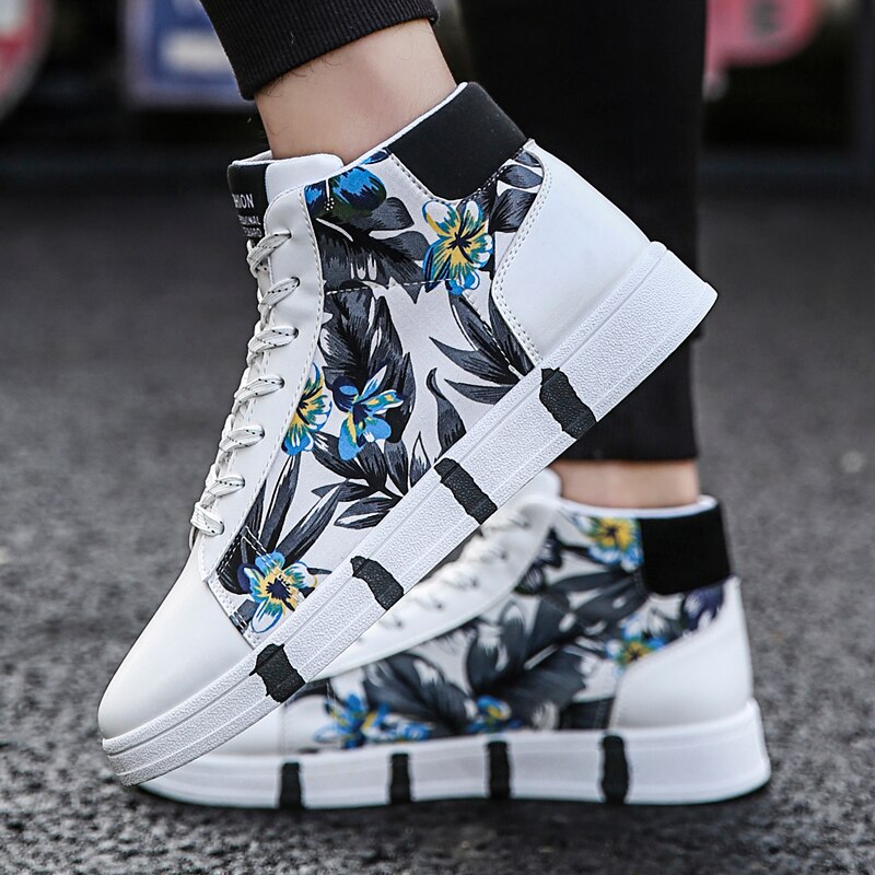 Tenis Masculino Men Tennis Shoes Platform High Top Sneakers Men Stylish Zapatillas Hombre Male Outdoor Sport Shoes Basket Homme