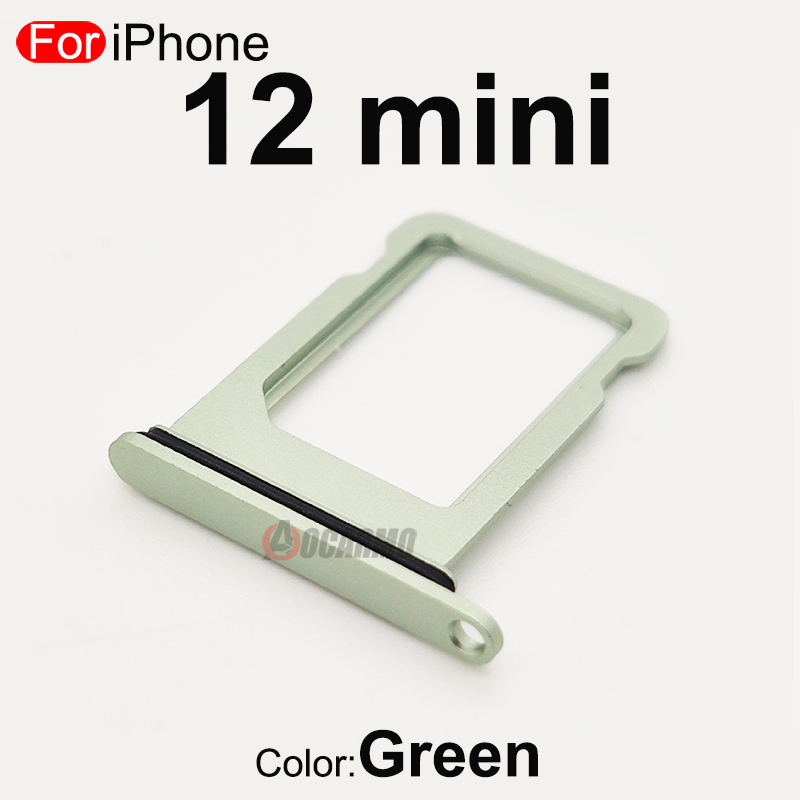 Para Apple iPhone 12 mini bandeja de tarjeta SIM individual cajón con ranura negro blanco rojo verde azul piezas de repuesto: Oro