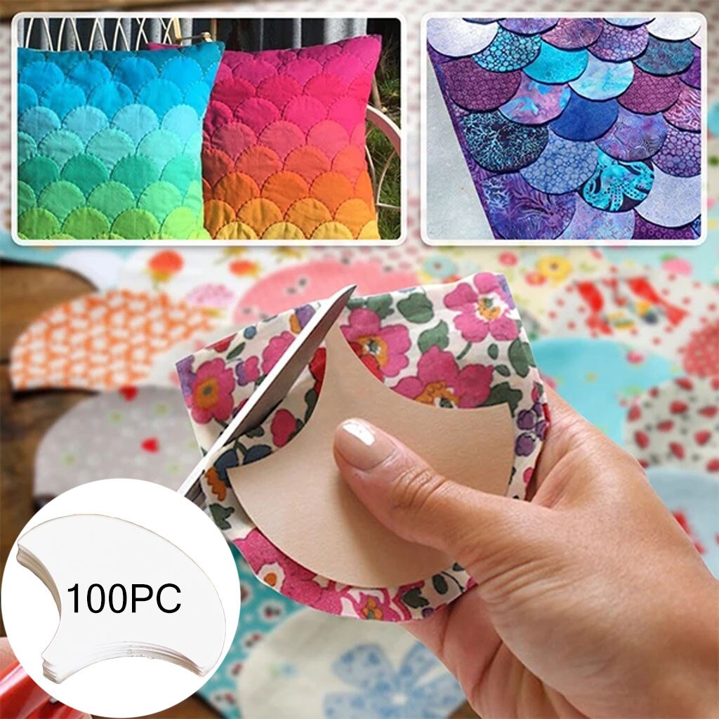 100pcs Flower Paper Templates Piecing Patchwork Template Paper Plate Paper Mold For Diy Sewing Quilting Diy Patchwork Tools #J20