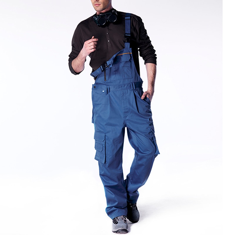 Mono de trabajo con tirantes para hombre, peto masculino de estilo vintage, a la , locomotor, reparador, pantalones, uniforme de trabajo, sin mangas