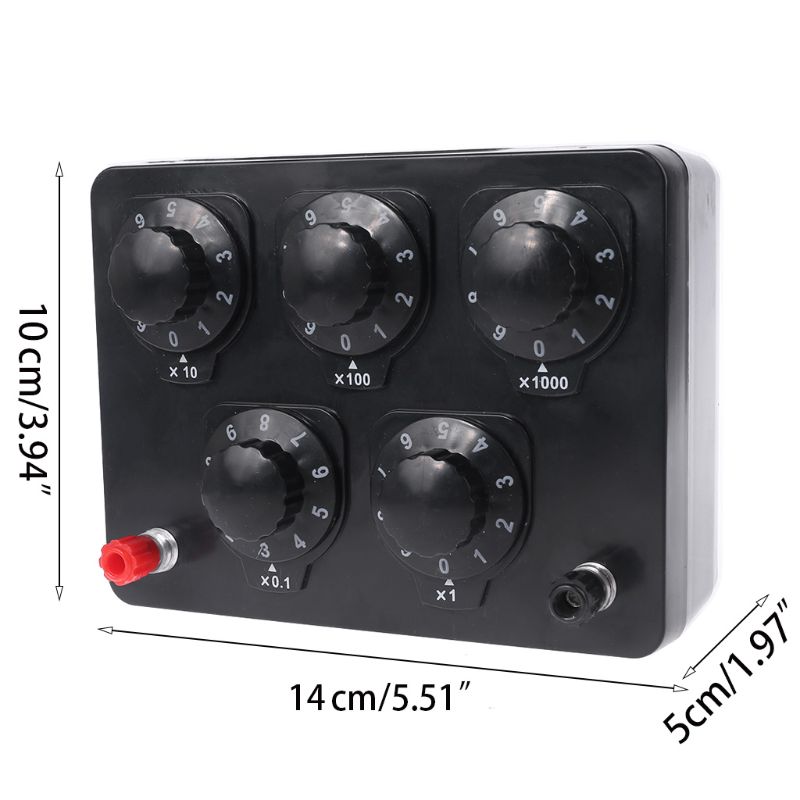 0-9999.9 Ohm Variable Resistance Box Decade Resistor Experimental Equipment For Physical School Teaching