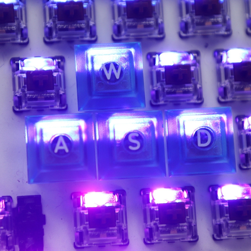 Capuchons de touches WASD Direction ESC 9 pièces, rétro-éclairage Transparent pour clavier mécanique