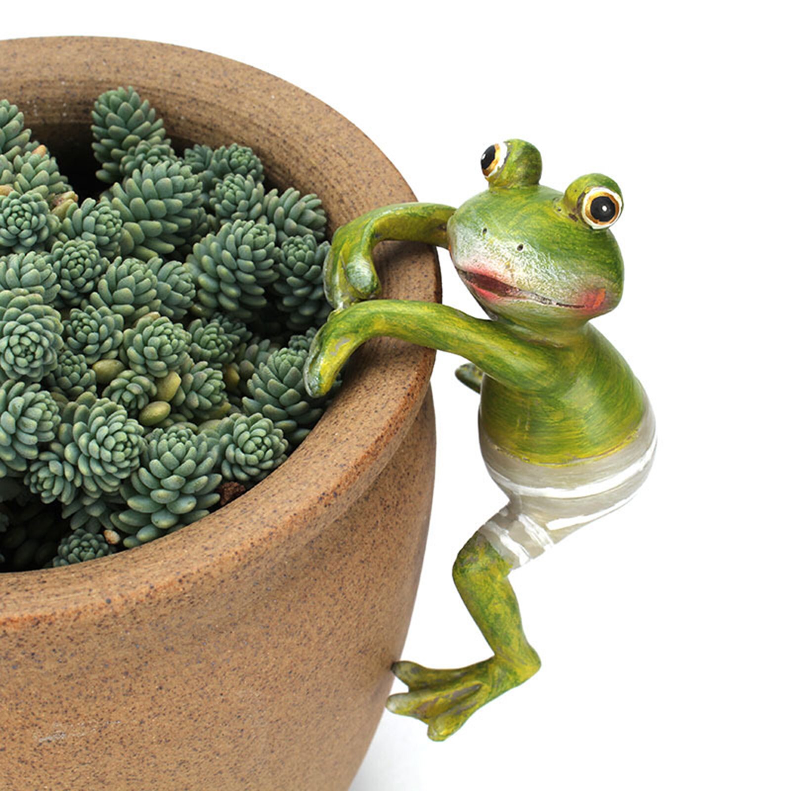 Hang Frog Flowerpot Garden Decor Ornament Climbing Frogs Bonsai Resin For Home Desk Yard Decoration 4pcs/set