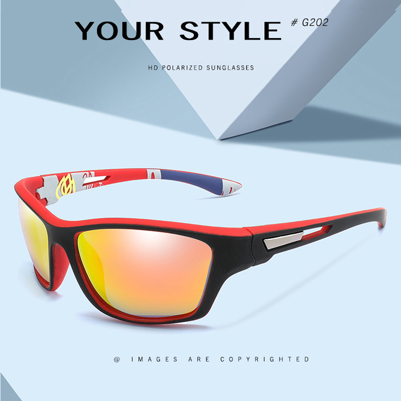 Queshark-gafas de sol cuadradas polarizadas para hombre y mujer, lentes de protección UV coloridas para pesca, senderismo, conducir, ciclismo, cuadradas