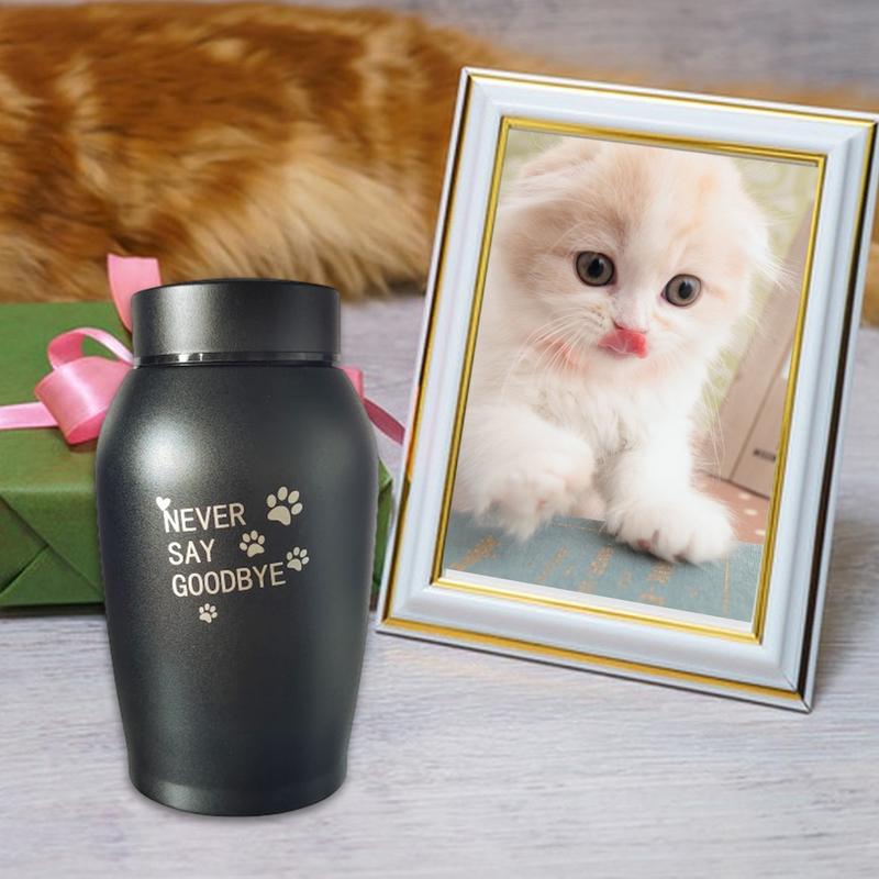 Roestvrijstalen huisdieren Urnen Kat Hond Vogel klein dier Crematie As Urn Verzegelde Begrafenis met Poten Gegraveerde Souvenir Pot Voor Huisdier