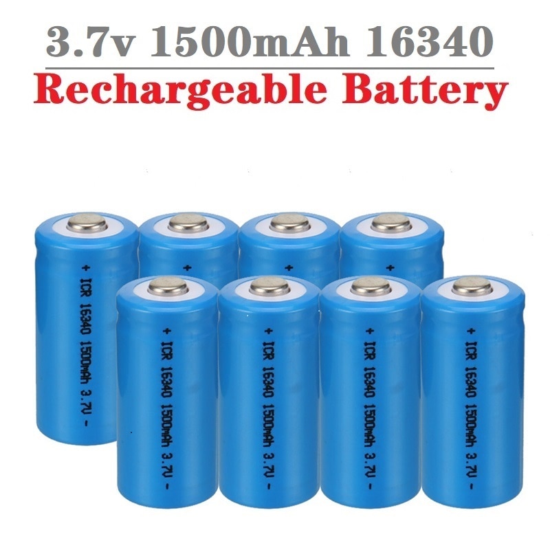 1500Mah 3.7V 16340 Oplaadbare Batterijen CR123A Batterij Led Zaklamp Travel Wall Charger Voor 16340 CR123A Li-Ion Batterij