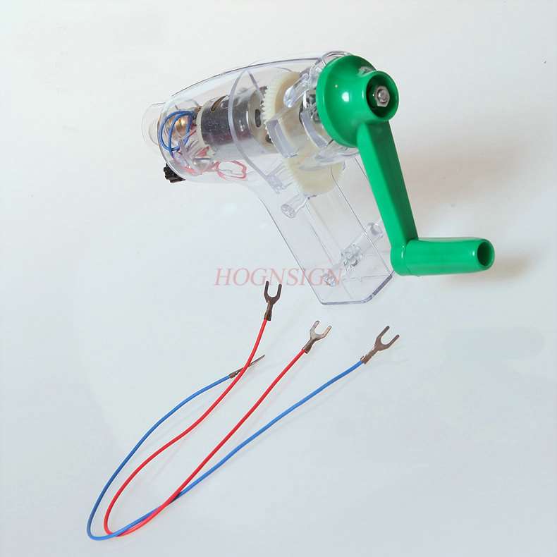 Hånddrevet generator model fysik elektromagnetisk undervisningsinstrument grundskole naturvidenskab magt type