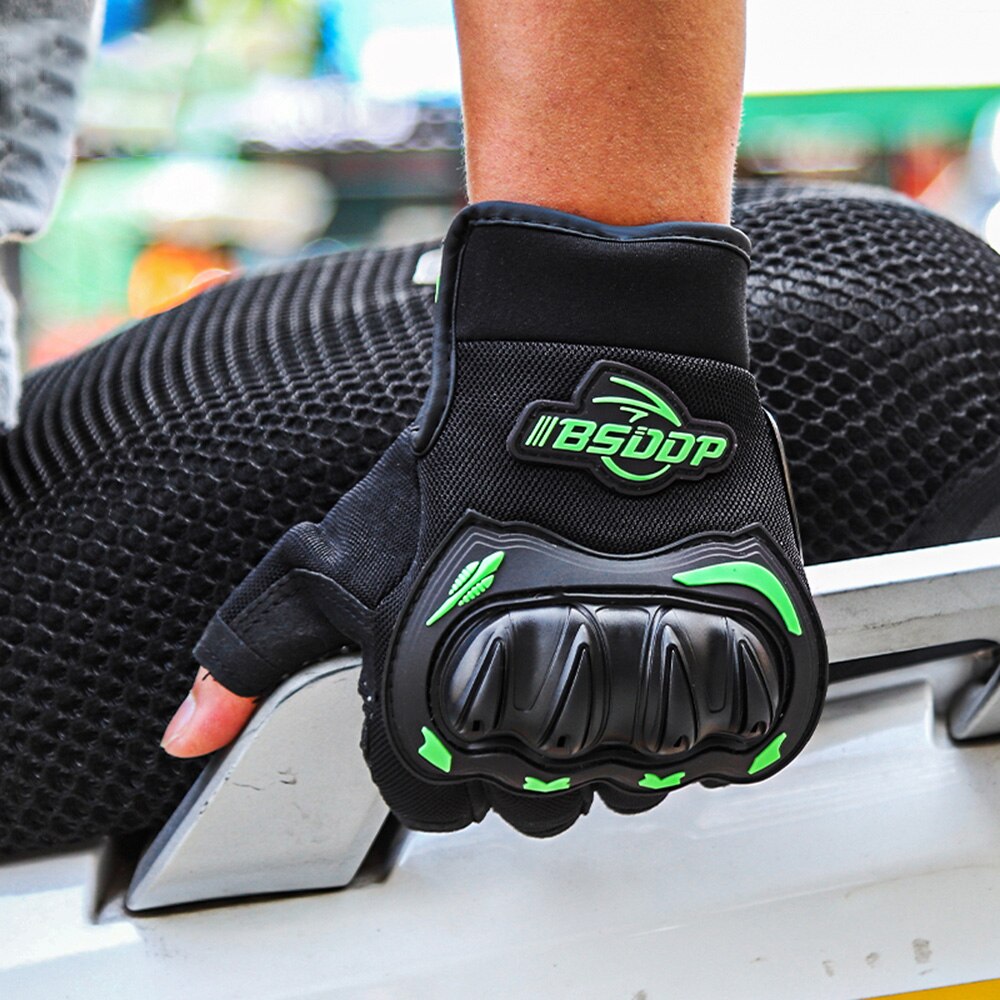 Motorcycle Half Finger Glove Motorbike Motocross Moto Hard Knuckle Fingerless Riding Biker Protective Gear gloves