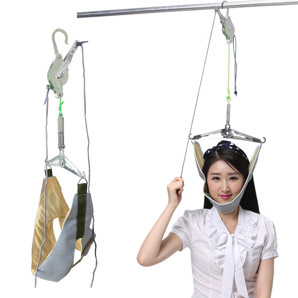 Neck Traction Cervical Neck Traction Device Over Door Neck Massager Device Stretcher Adjustment Chiropractic Back Head Massager