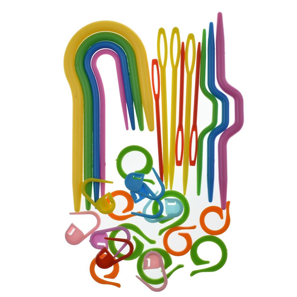 Knitting Crochet kit Needle Clip Crochet Hook Plastic Knit Stitch Craft Markers CrossStitch tool Sewing accessories Tool