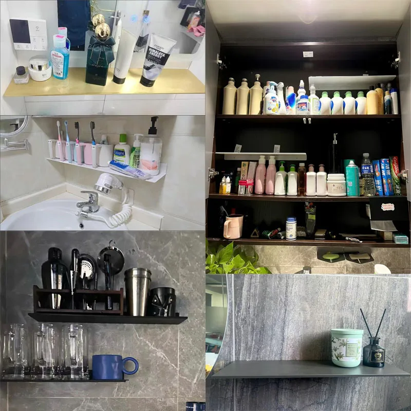 Schwimmende Badezimmer verwöhnen ohne Bohren Lagerung Wandre gal Heimat Organizer Leiste Hardware- Schrank Küchen zubehör Toilette