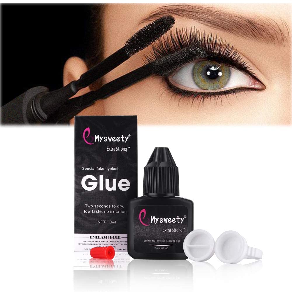 Colle noire pour extensions de cils, 10ml, Super adhésif pour utilisation professionnelle certifiée