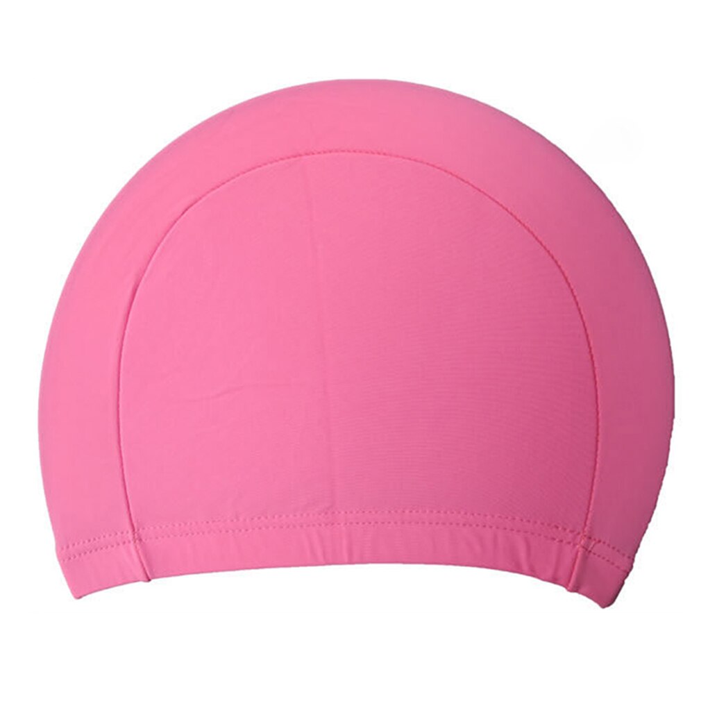 Bonnet de bain en tissu pour hommes et femmes, taille libre, protège les oreilles, cheveux longs, sport, siwm, piscine, sport, ultra-mince, bonnets de bain pour adultes: Rouge
