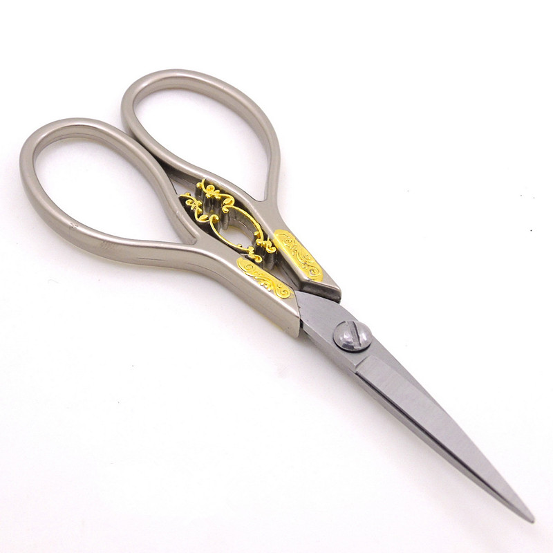 Tijeras de costura de estilo europeo, tijeras de sastre de acero inoxidable, tijeras de bordado para el hogar, herramientas de costura, 1 ud.: 1