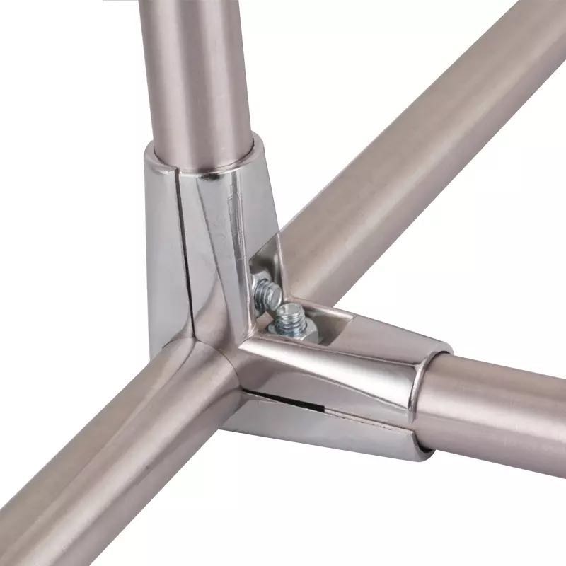 Aluminiumslegering til 25mm rørforbindelser i rustfrit stål faste dele landing udluftningsstativ rørfittings stang rundt rør