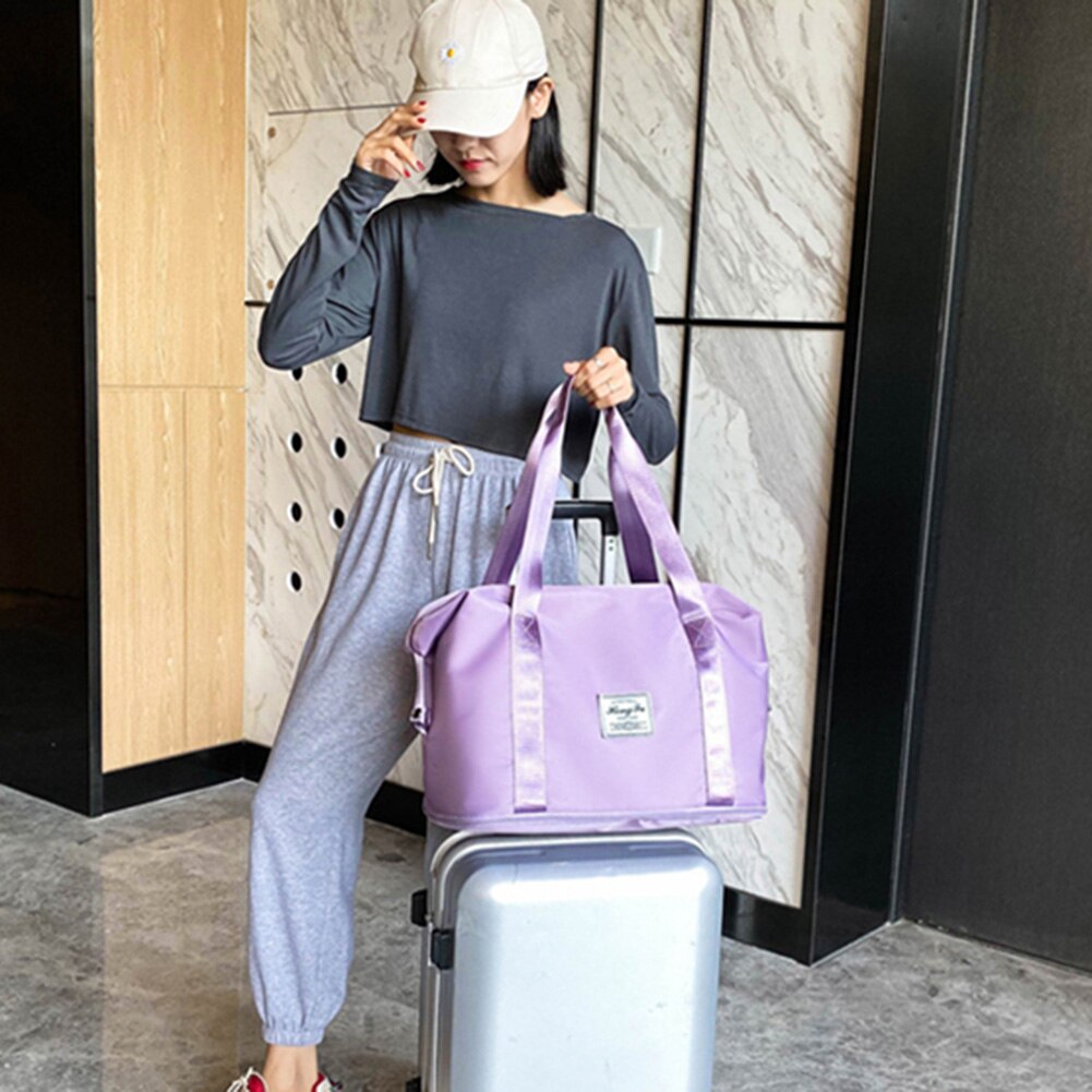 Large Capacity Folding Travel Bag Women Training Travel Handle Handbag Yoga Foldable Large Capacity Women Gym Bags Shoulder Bag