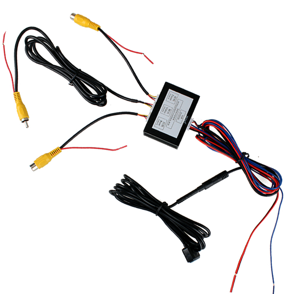 Car Camera Video Converter Box Video Control Switch Dual Channel for Front Rear Side View Automatic Switching HS037: Default Title