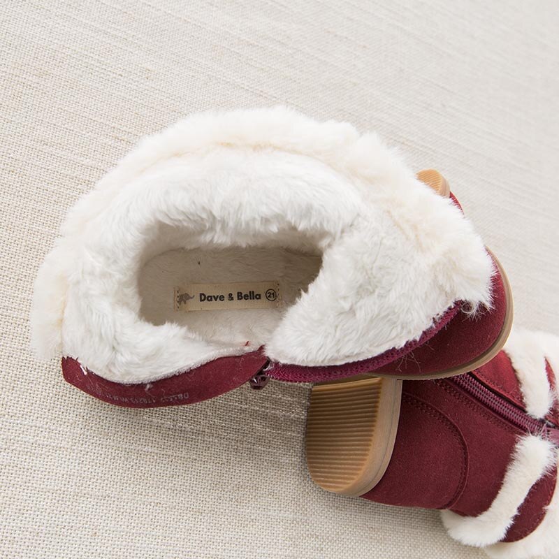 Dave Bella autumn winter babay girl snow boots fasion boots brand shoes DB5537