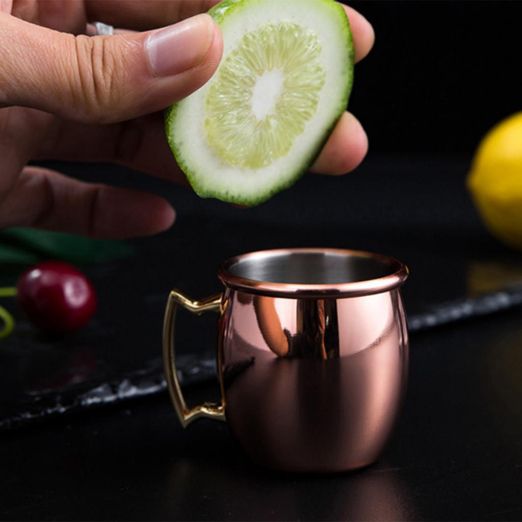 Mini Moscow Mule Copper Mugs, 2-Ounce Cocktail Beverage Drinking Mug