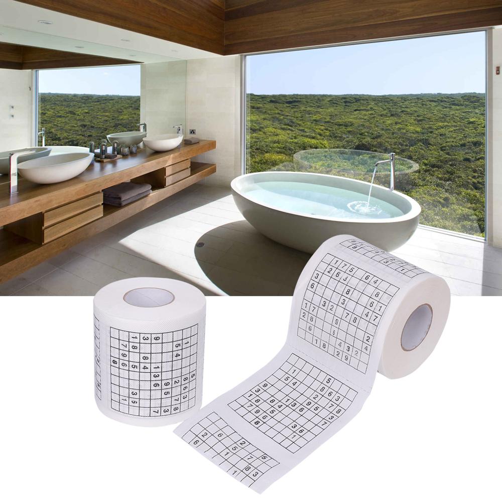 Durevole Sudoku Su Stampato Del Tessuto di Carta Igienica Rotolo di Carta Buona Gioco Di puzzle