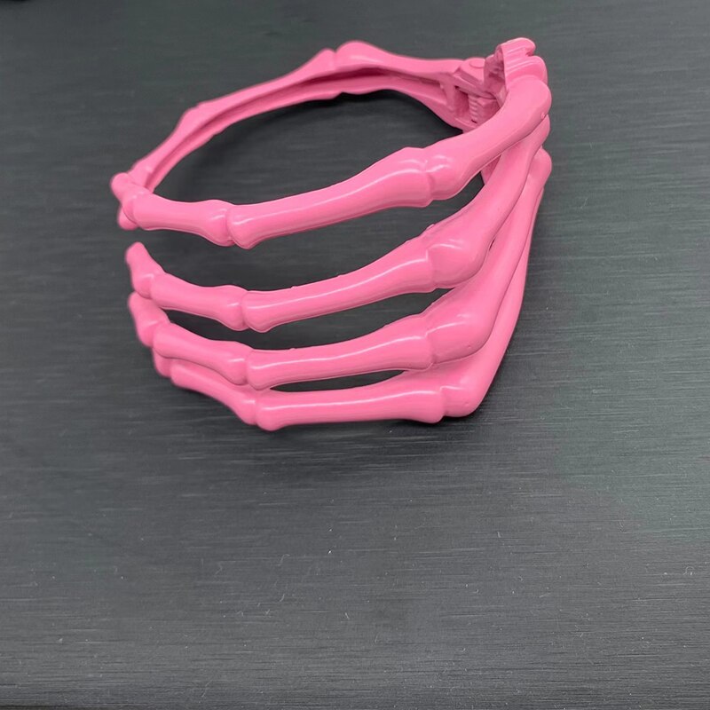 Cuban Link Kette Armband - Punk Gothic Skelett Hand - Verstellbares Manschetten Schmuck für Herren Damen: 5