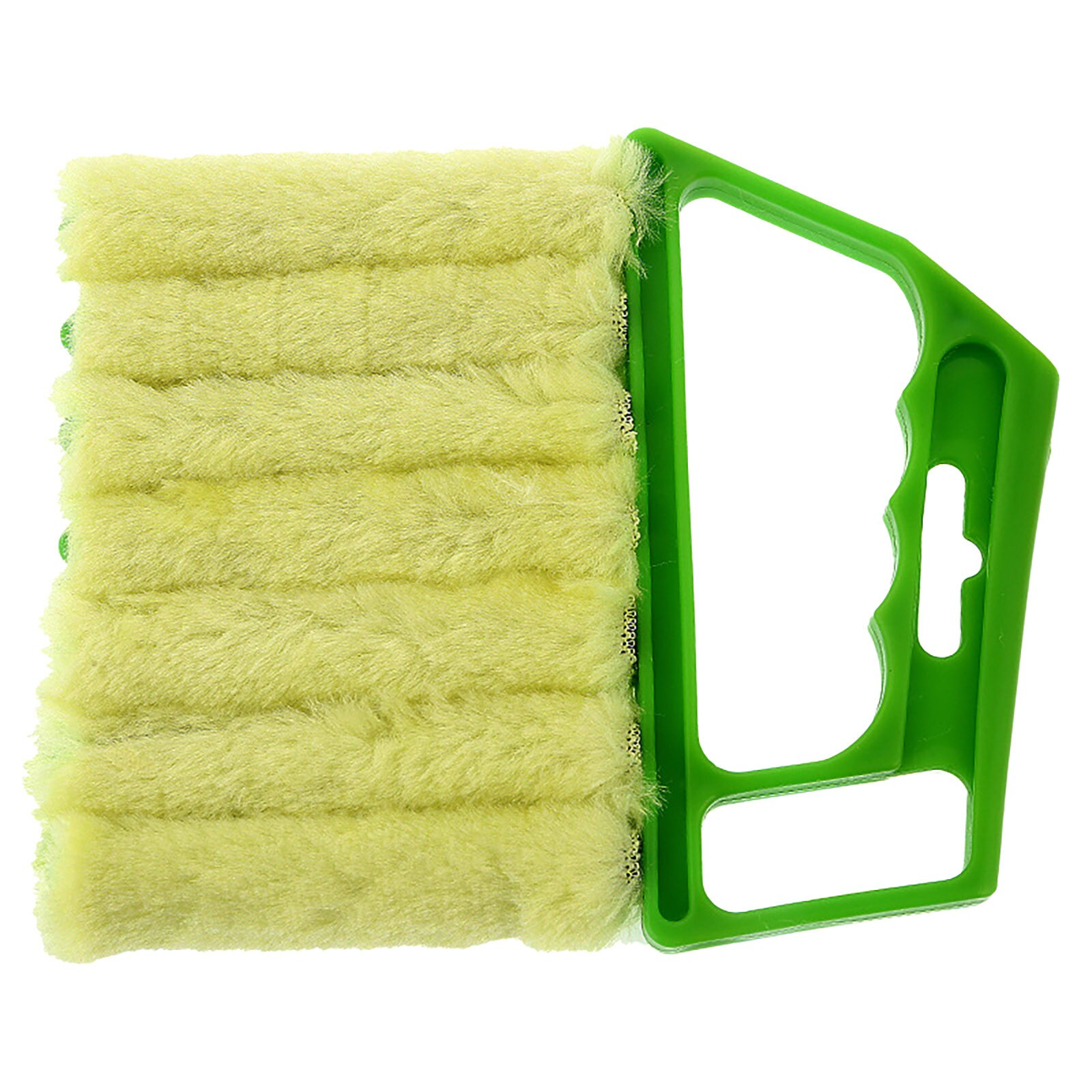 Brosse de nettoyage de stores vénitiens en microfibre, nettoyeur de poussière à lamelles, Clip plumeau de climatiseur de fenêtre, brosse de nettoyage, # YY: green