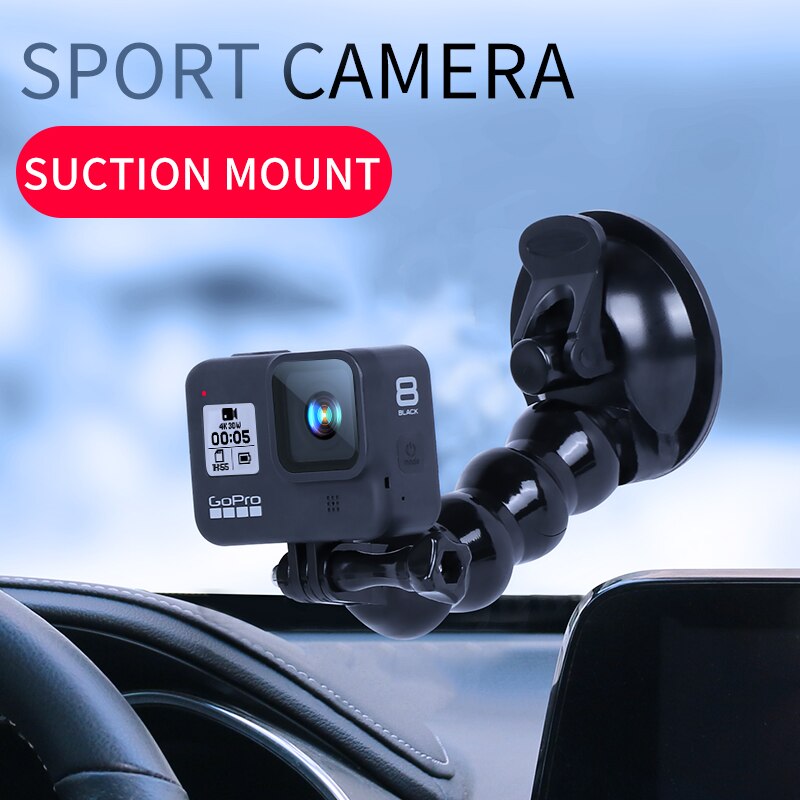 Mini caméra d'action ventouse pour GoPro Hero 9 8 7 5 6 4 Sony SJCAM SJ7 Yi 4K H9 Go Pro 7 montage vitre ventouse accessoire