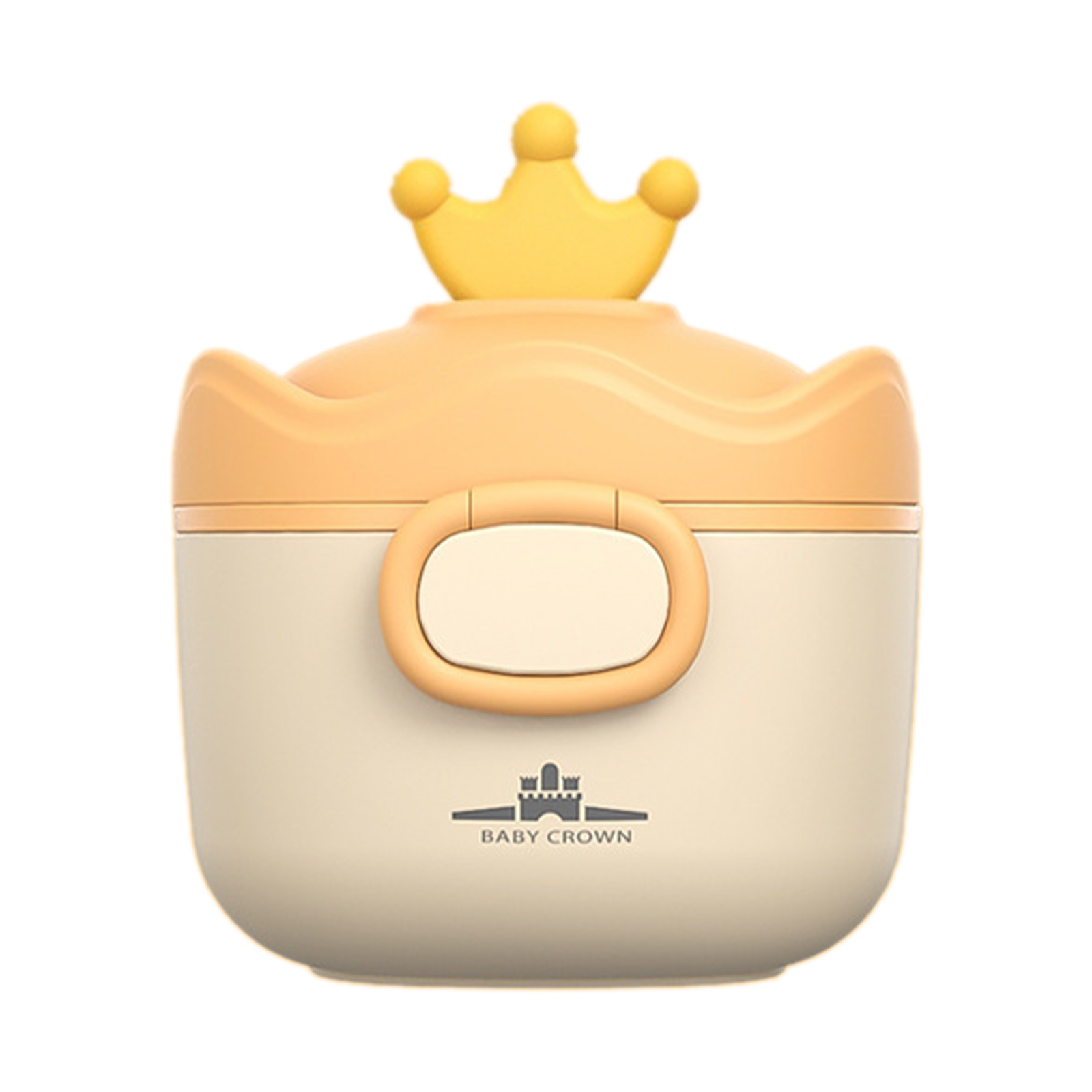 Crown Baby Milk Powder Box Portable Large-capacity Cute Complementary Food Box Small Mini Baby Moisture-proof Storage Tank: YELLOW