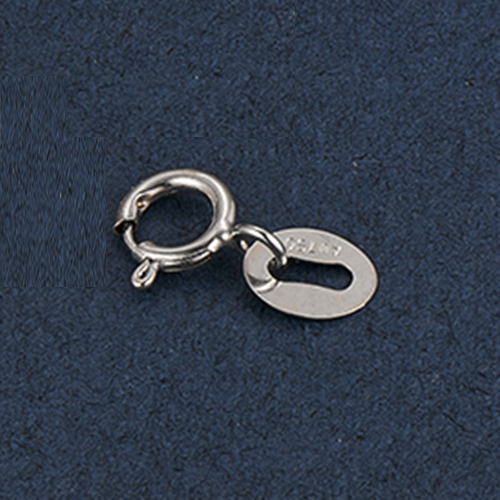 DIY Necklace Bracelets Chains Connector Lock Fine Jewelry Accessories Findings 18k Gold Spring Clasp With Au750 Stamp Ring: S / WHITE