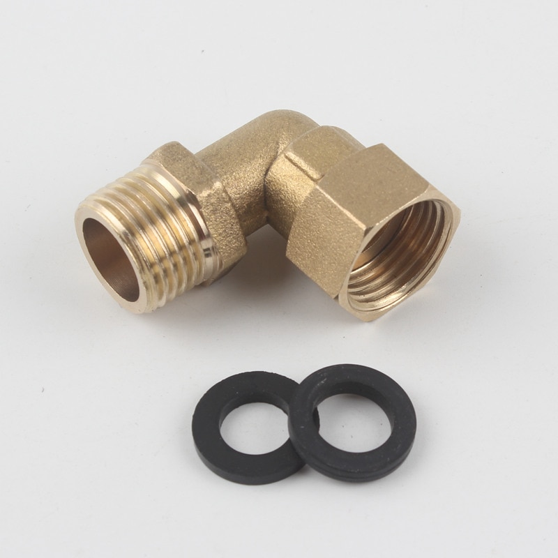Brass G1/2'' Female x Male Thread 90 Deg Elbow Water Heater&amp;Gas Pipe Joint Pipe Fitting Connector Coupler Water Separator