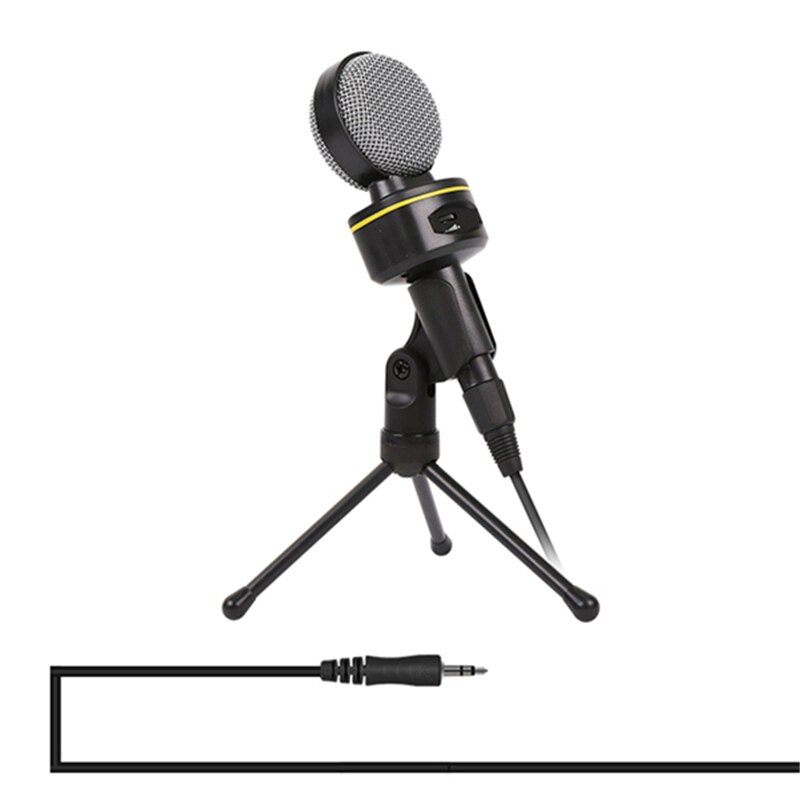 SF-930 Condenser Microphone Stereo Wired 3.5mm Studio Speech With Stand For Video Sound Record Museum Documentary