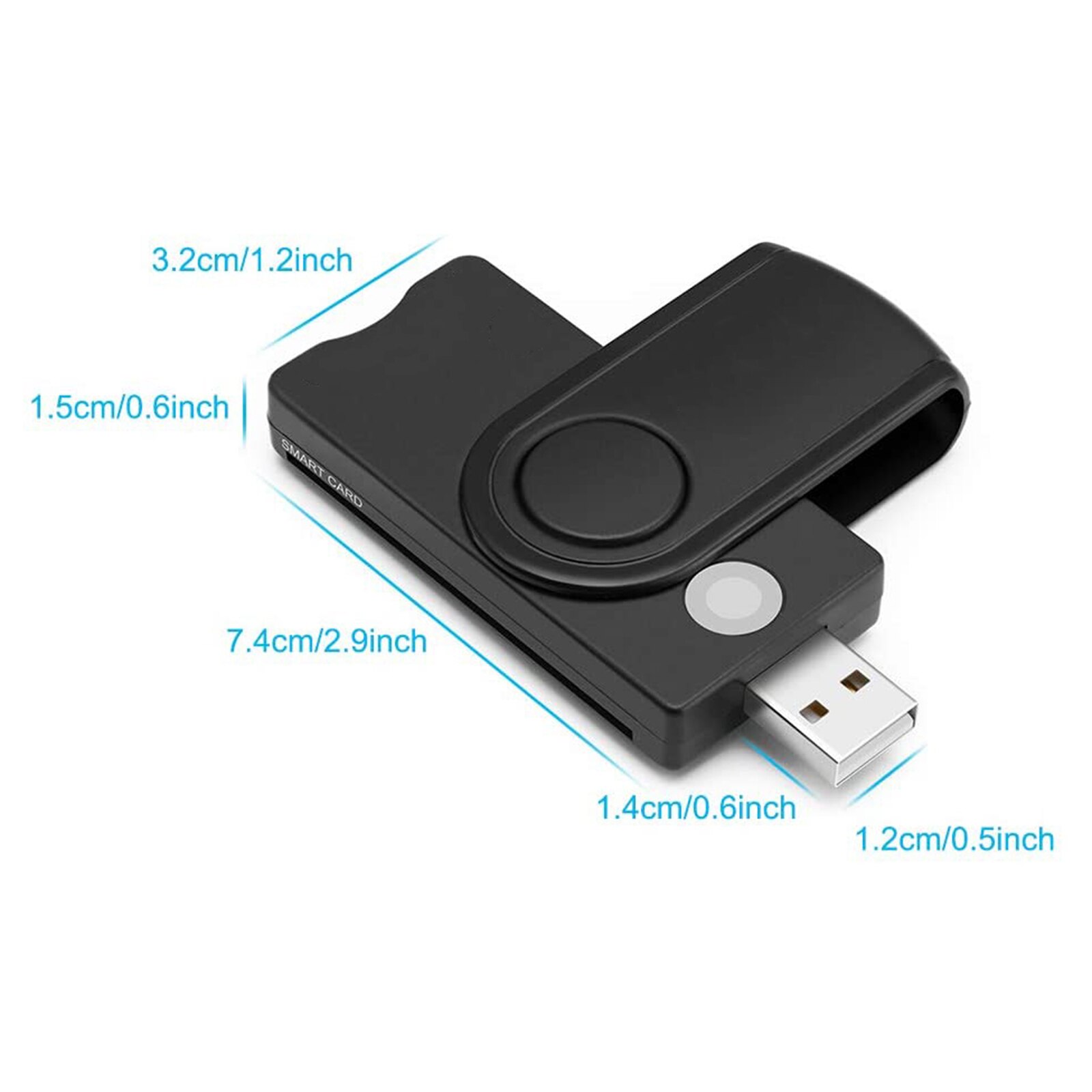 Smart Card Reader, Usb 2.0 Dod Gemeenschappelijke Toegang Card Adapter Sim Credit Card Reader Writer, compatibel Met Windows / Linux