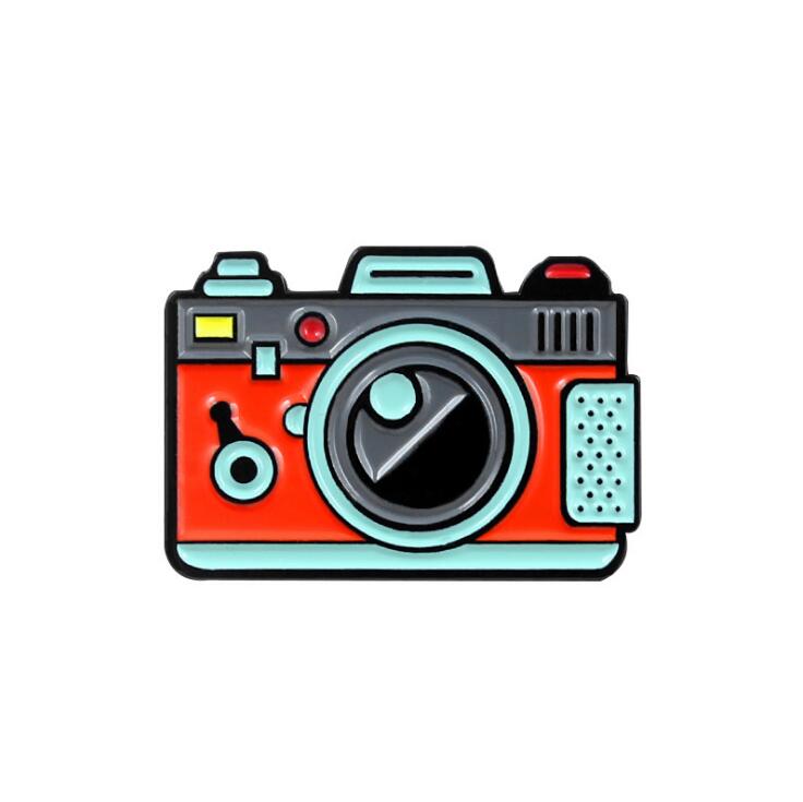 Multi Camera Ontwerpen Badges Lichtmetalen Emaille Label Pinnen Mode Foto Schieten Emaille Pin Cool Hoed Kleding Broche Accessoires: MP091-3