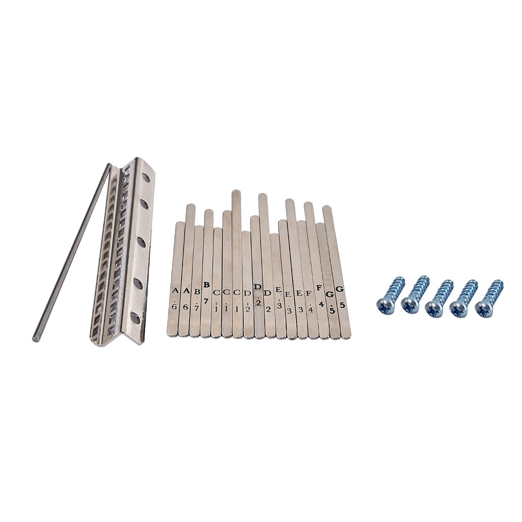 Exquisite Steel Keys DIY Kits for 17 Keys Thumb Piano Kalimba Replacement Parts