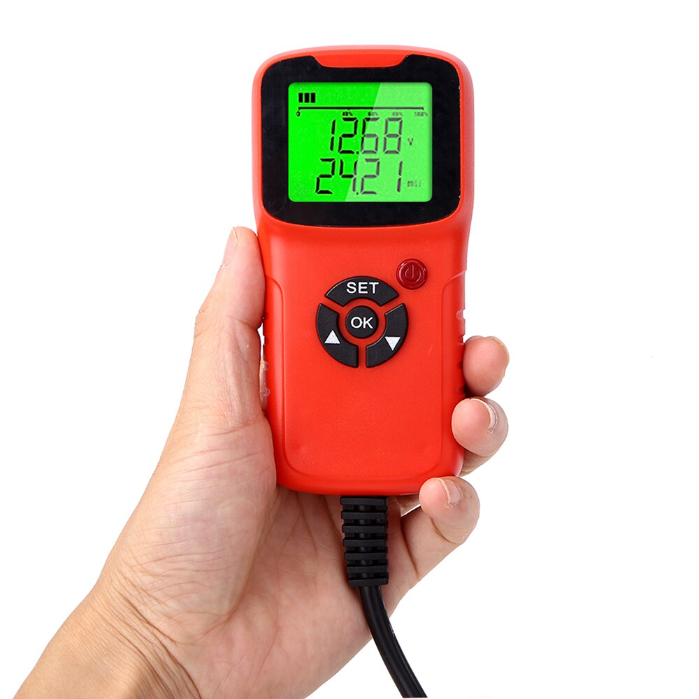 Kkmoon bilbatterilader tester analysator 12v 2000 cca batterispenningstest ladekrets tester