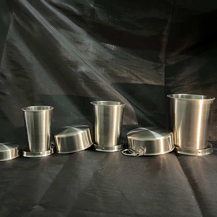 Portable Stainless Steel Foldable Cup 75ml/150ml/250ml Outdoor Travel Collapsible Coffee Mug Telescopic Hiking Camping Water