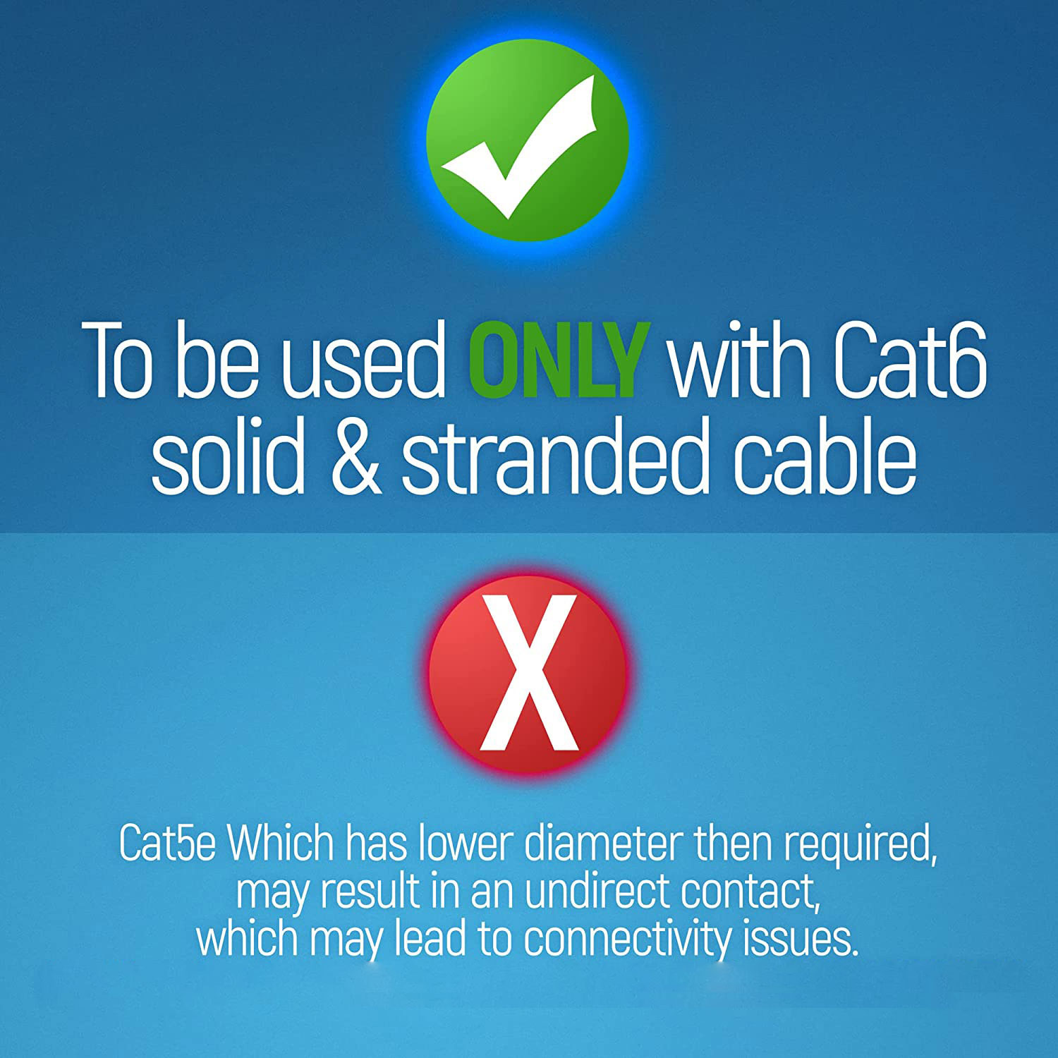 Linkwylan RJ45 Cat6 Pass Through Connectors Assorted Colors EZ to Crimp Modular Plug for Solid or Stranded UTP Network Cable