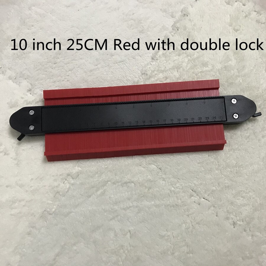 Règle incurvée pour compteur de Contour irrégulier, Instrument en plastique, modèle de Proportion, courbure, stratifié, outil à main universel: red 25 cm lock
