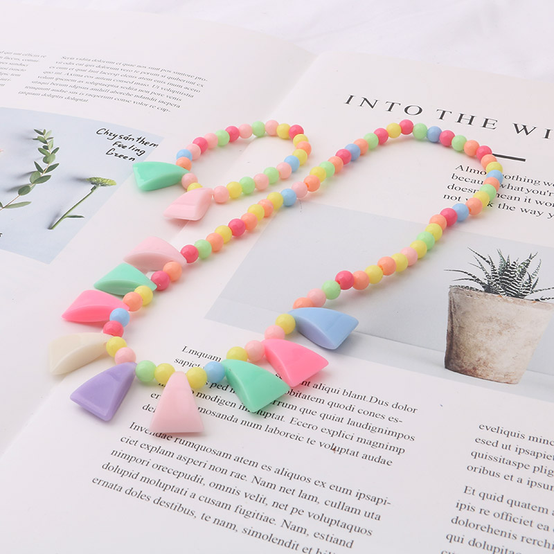 Enfants été style collier bracelet costume bébé doux cheveux accessoires bijoux pentagramme printemps: Ardoisé