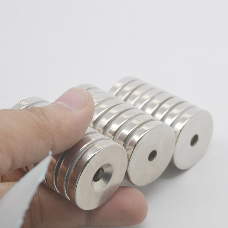 5pc N40 30mm x 5mm magneet Verzonken Neodymium Magneet Ring Gat 5mm Kleine Ronde Permanente Super sterke Krachtige Magnetische Magneten