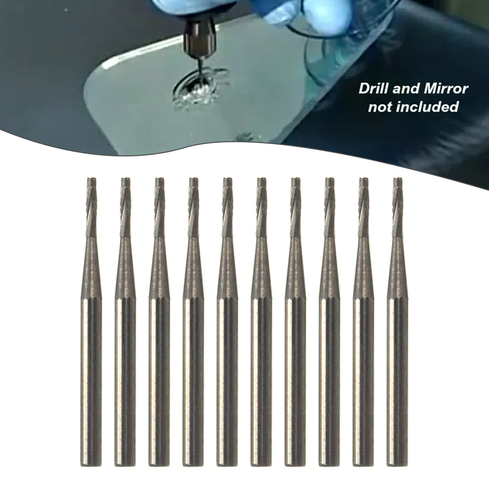 Brocas para reparación de parabrisas de vidrio de coche, herramientas de broca de carburo cónico de vidrio para coche, broca de perforación especial para reparación de automóviles, 10 Uds.