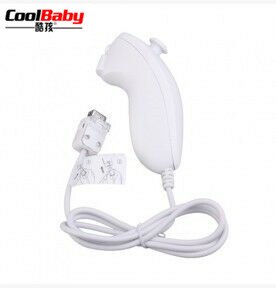 Bezprzewodowy pilot do konsol Nintendo i Wii, zdalne sterowanie, joystick, gamepad, 2 w 1, wbudowany system motion plus: Left WHITE