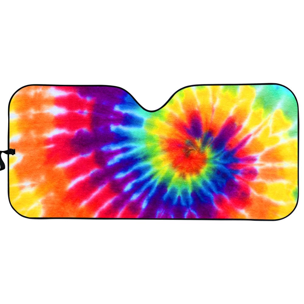 Tie dye bedrukte auto zonnescherm auto voorruit zonnescherm voorruit zonnescherm bescherming tegen de zon: Yy3064hc