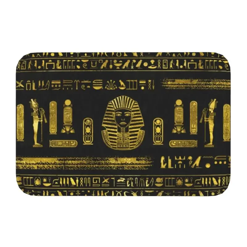 Alte ägyptische Götter und Hieroglyphen Haustür matt rutsch feste saugfähige ethnische Ägypten Fuß matt Wohnzimmer Eingang Teppich Teppich: verrotten