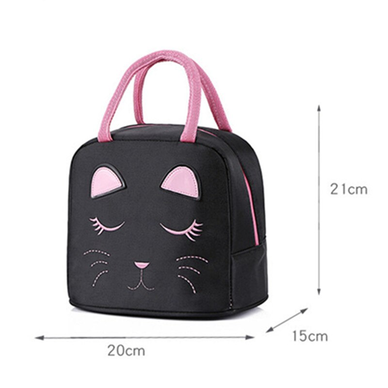 1PCs Fresh Cooler Bags Waterproof Nylon Portable Zipper Thermal Oxford Lunch Bags For Women Convenient Lunch Box Tote Food Bags