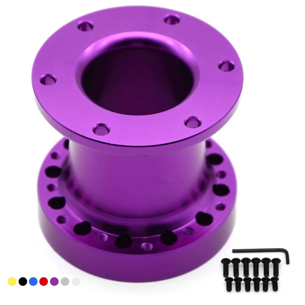 Universal Steering Wheel Hub Spacer 76MM Steering Wheel Hub Boss Kit Adapter Spacer: Purple