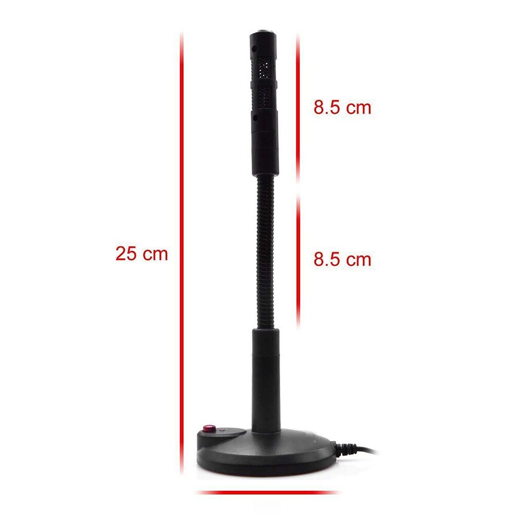Portable USB Microphone Computer Microphone Plug Play Studio PC Microphone for Laptop/Desktop Omnidirectional Studio Recording