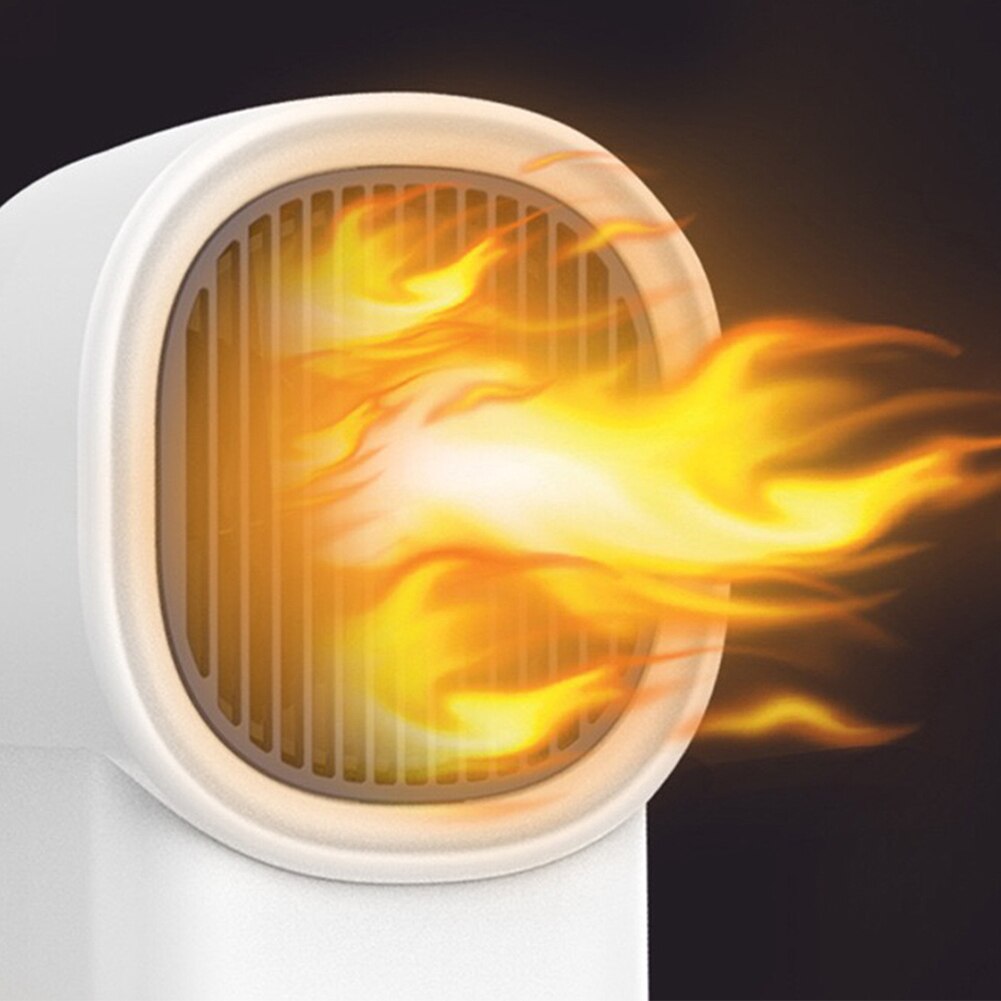Handle Electric Heater Portable Office Home Plastic Heating Fan Portable Warmer Machine Desktop Warm Air Blower 17x10x10cm