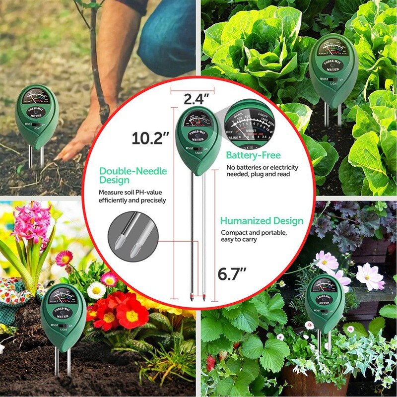 PH Meter, TDS PPM Meter, Soil PH Tester, PH/EC Digital Kit, Soil Tester Combo 3 Pack